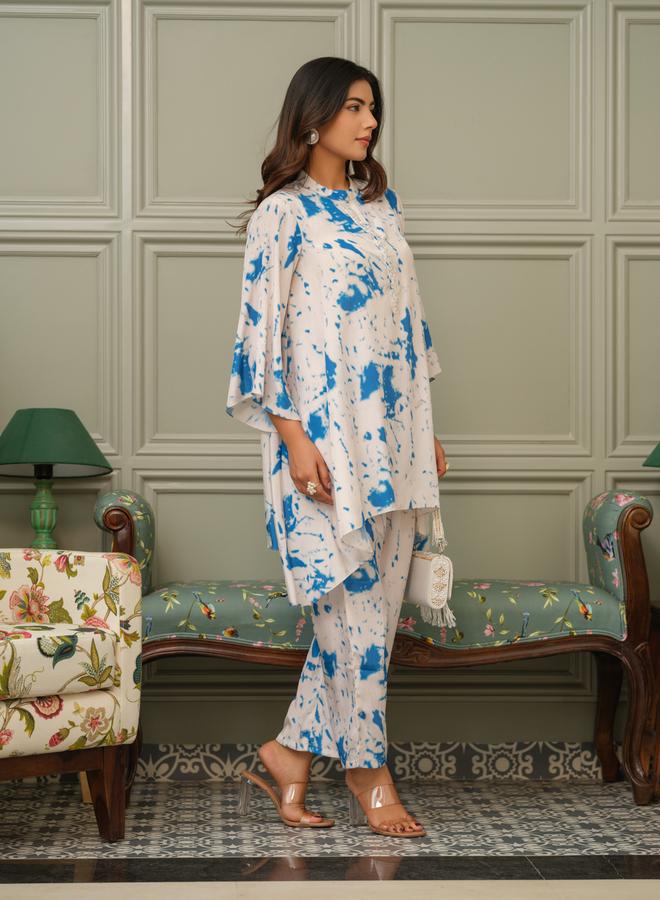 DW Women Tie-Dye Print Tunic and Trousers Co-Ords - Image 2